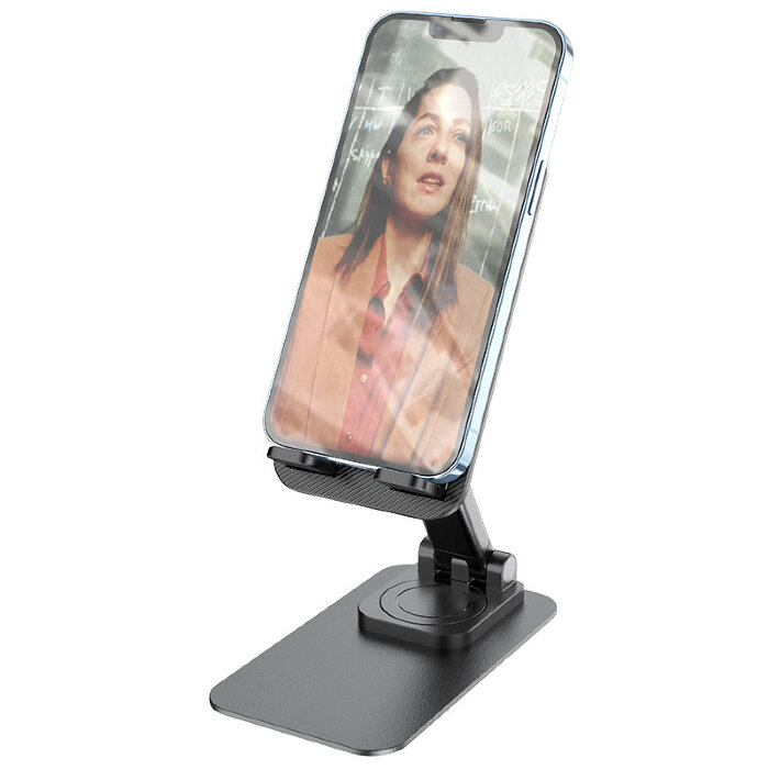 Настольная подставка Hoco PH50 Ivey folding rotatable desktop holder - Black