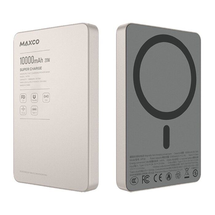 Внешний аккумулятор MAXCO MP39 Magnetic fast charging power Bank (10000mAh) - Titanium Gold купить оптом купить оптом