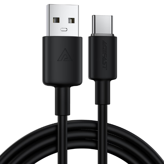 Кабель ACEFAST C29-04 USB-A to USB-C silicone charging data cable 2m - Black купить оптом купить оптом