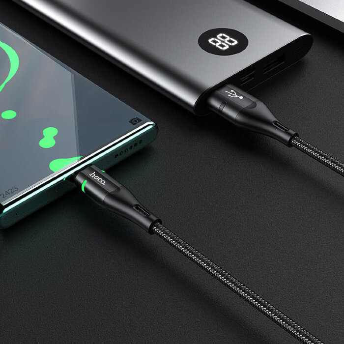 Кабель hoco U93 Shadow charging data cable for Type-C - Black