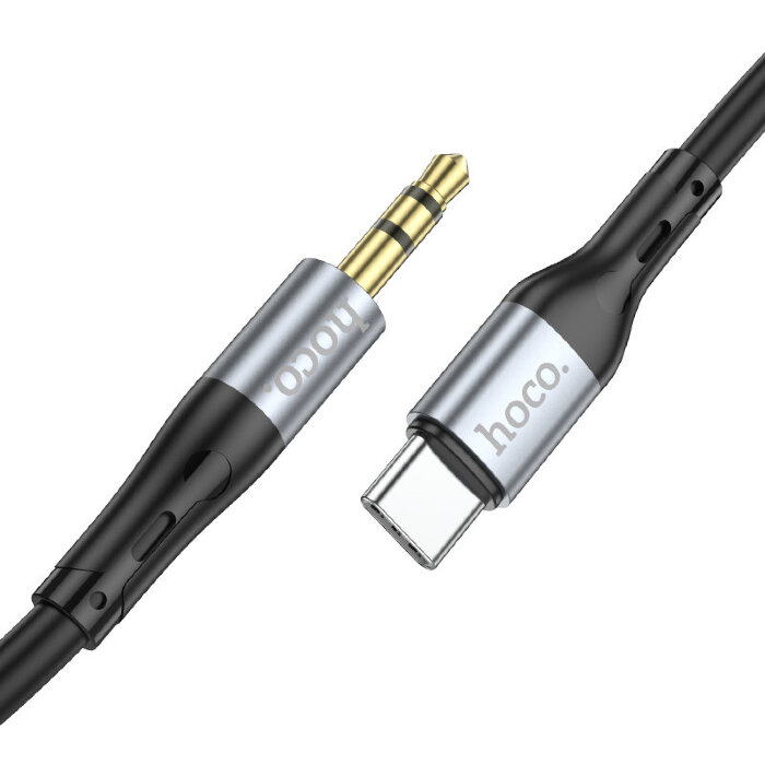 Переходник Hoco UPA22 Type-C silicone digital audio conversion cable - Black