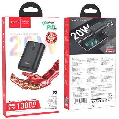Power Bank hoco Q3 Mayflower PD20W+QC3.0 (10000mAh) - Black