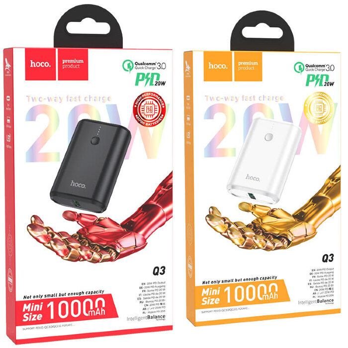 Power Bank hoco Q3 Mayflower PD20W+QC3.0 (10000mAh) - Black купить оптом купить оптом