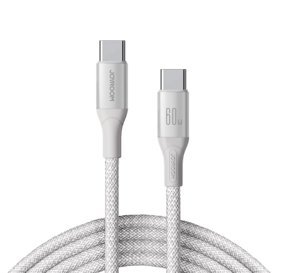 Кабель JoyRoom S-A28 Flash Series 60W Fast Charging Data Cable (Type-C to Type-C) 1m-White