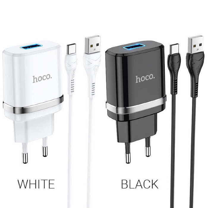 Сетевой адаптер hoco N1 Ardent single port charger set (for Type-C) (EU) - White