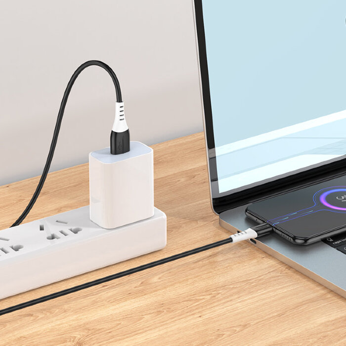 Кабель Hoco X82 Micro silicone charging data cable - Black купить оптом купить оптом