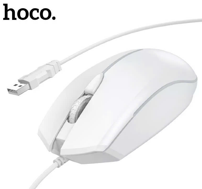 Компьютерная Мышка HOCO GM37 Wonderful gaming luminous wired mouse White купить оптом купить оптом