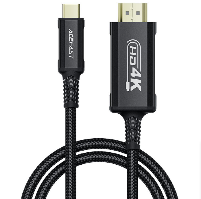 Кабель ACEFAST C1-10 USB-C to HDTV aluminum alloy connectors HD video cable, Black купить оптом купить оптом
