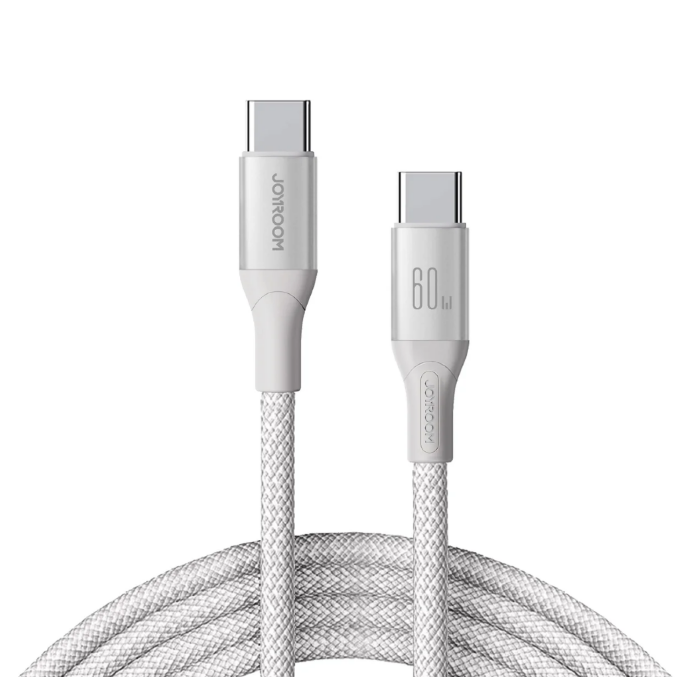 Кабель JoyRoom S-A28 Flash Series 60W Fast Charging Data Cable (Type-C to Type-C) 2m-White купить оптом купить оптом