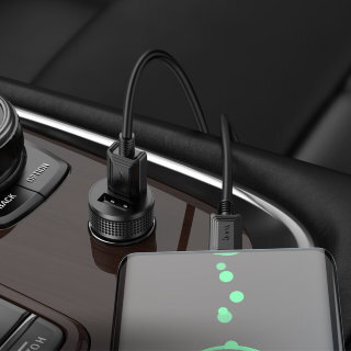Автомобильное ЗУ Hoco Z49 level dual port - Black купить оптом купить оптом