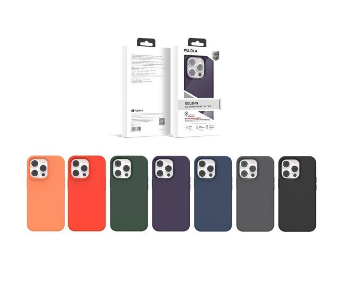 Чехол PULOKA Cover SG-01 Silicone Case 15 Pro Max Gray купить оптом купить оптом