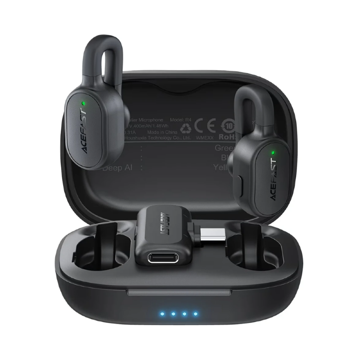 Беспроводной петличный микрофон ACEFAST R4 Wireless lavalier microphone Black купить оптом купить оптом