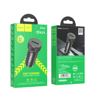 Автомобильное ЗУ HOCO Z49A level single port QC3.0 - Black купить оптом купить оптом