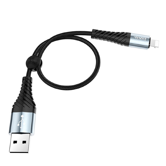 Кабель Hoco X38 Cool Charging data cable for iP(L=0.25M) - Black купить оптом купить оптом