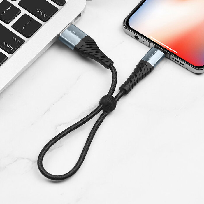 Кабель Hoco X38 Cool Charging data cable for iP(L=0.25M) - Black купить оптом купить оптом