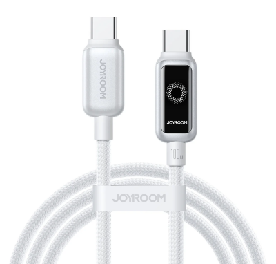 Кабель JoyRoomS-A55 StarFlight Series 100W Auto Power-Off Fast Charging Data Cable Type-C to Type-C 1.2m - White