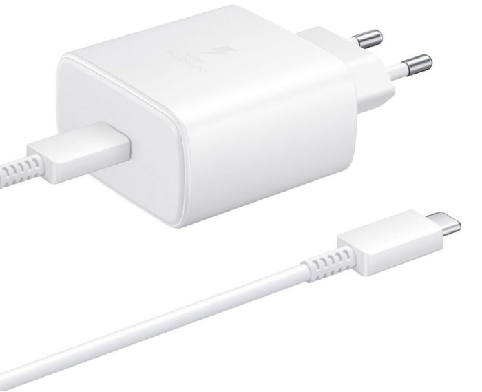 Сетевое зарядное устройство Samsung Adapter 45W + Кабель USB-C to USB-C TA845 - White купить оптом купить оптом