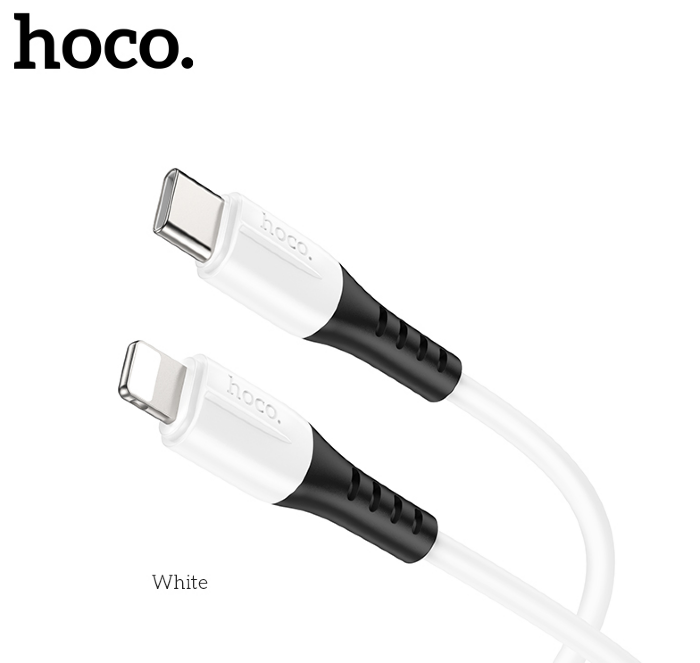 Кабель Hoco X82 iP PD Silicone charging data cable - White купить оптом купить оптом