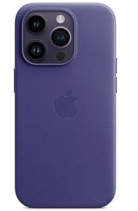 Чехол leather case magsafe for iPhone 14 Pro Max (6.7) - Deep violet купить оптом купить оптом