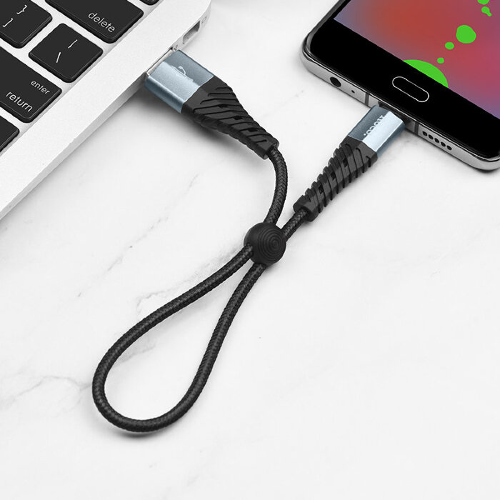 Кабель Hoco X38 Cool Charging data cable for Micro(L=0.25M) - Black купить оптом купить оптом