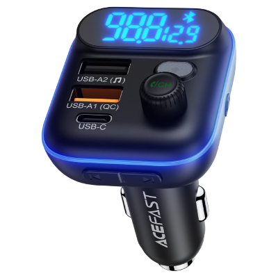 Автомобильное зарядное устройство ACEFAST B25 36W car charger with audio player - Black