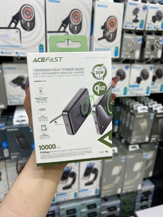 Внешний аккумулятор ACEFAST M11 PD30W Qi2 Magnetic Wireless Charging Power Bank 10000 mAh- Black купить оптом купить оптом
