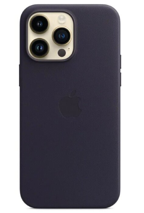 Чехол leather case magsafe for iPhone 14 Pro Max (6.7) - Ink купить оптом купить оптом
