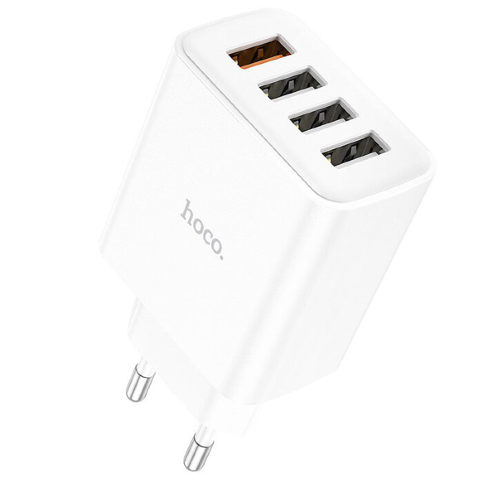 Зарядка Hoco C102A Fuerza QC3.0 four-port charger(EU) - White