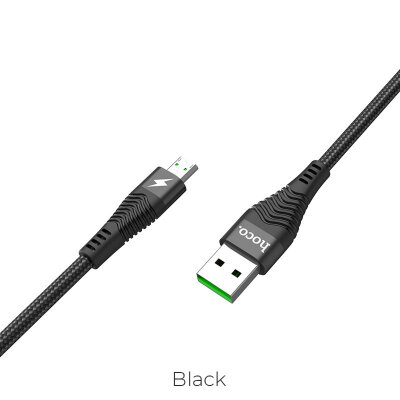 Кабель hoco U53 4A Flash charging data cable for Micro - Черный
