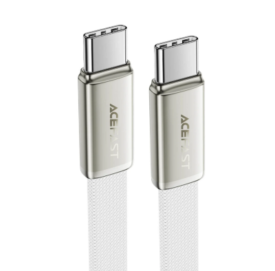 Кабель ACEFAST C24-03 USB-C to USB-C ultra-thin charging data cable - White