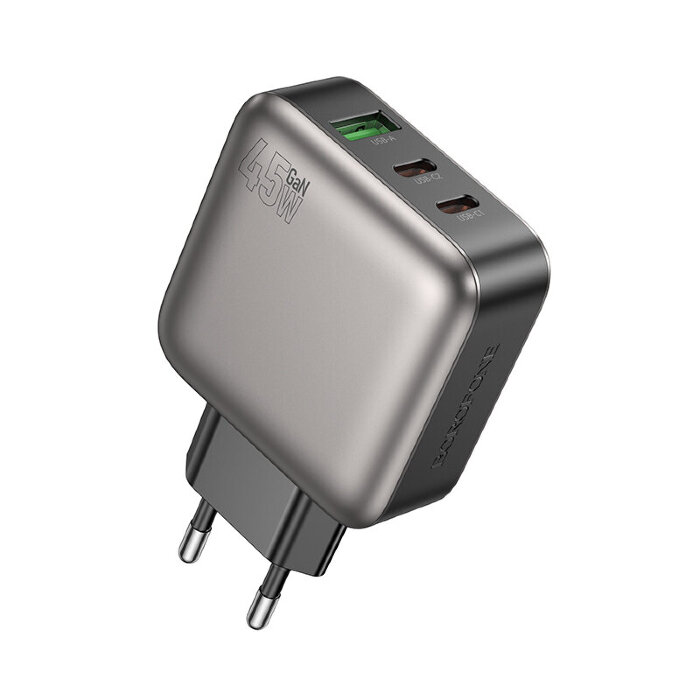 Сетевой адаптер BOROFONE BAS56A Absolute PD45W(2C1A) charger(EU) Black купить оптом купить оптом
