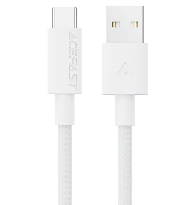 Кабель  ACEFAST C18-04 USB-A to USB-C braid charging data cable, White купить оптом купить оптом