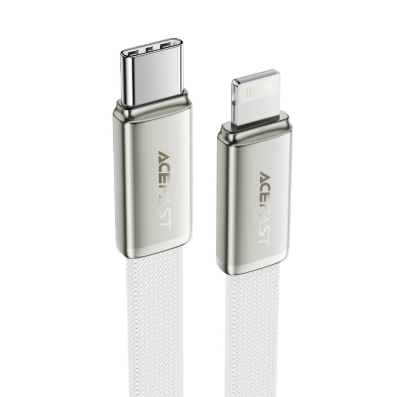 Кабель ACEFAST C24-01 USB-C to Lightning ultra-thin charging data cable - White