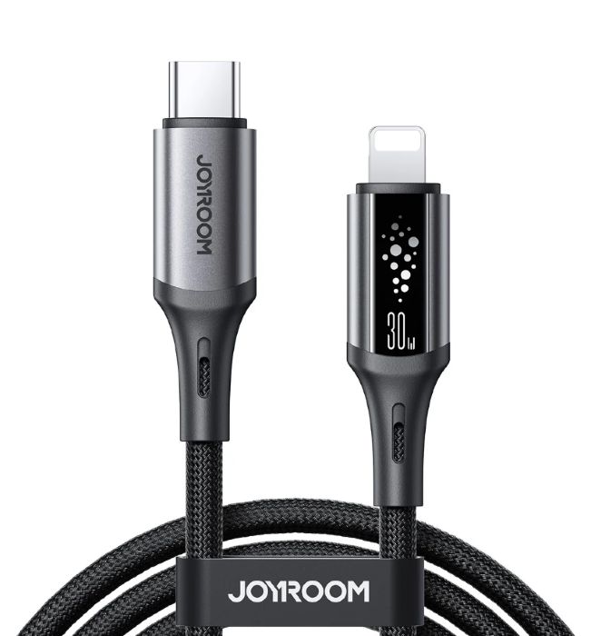 Кабель JoyRoom S-A60 StarTalk Series 30W Fast Charging Data Cable (Type-C to Lightning) 1.2m-Black купить оптом купить оптом