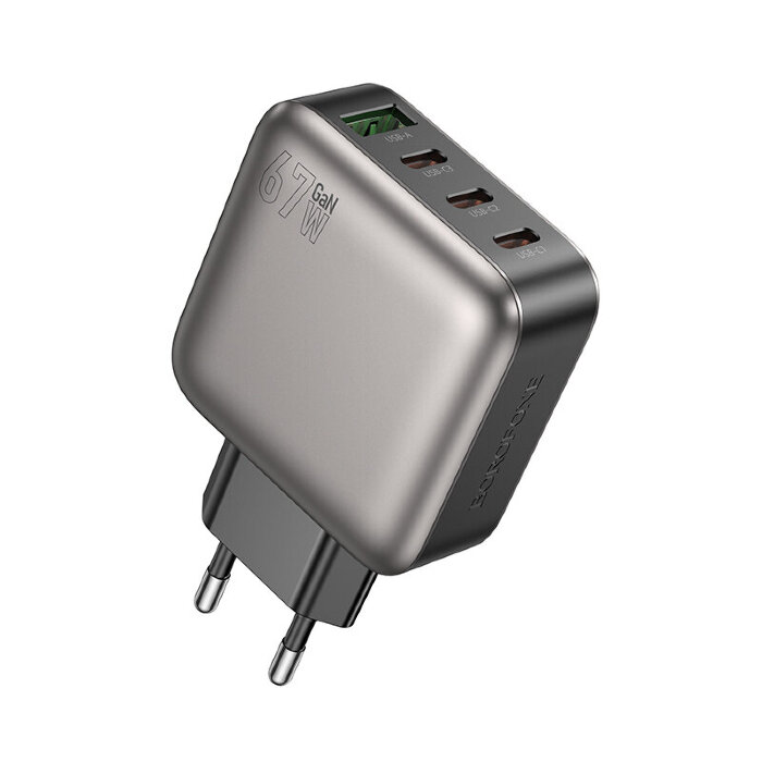 Сетевой адаптер BOROFONE BAS57A Absolute PD67W(3C1A) charger(EU) Black купить оптом купить оптом
