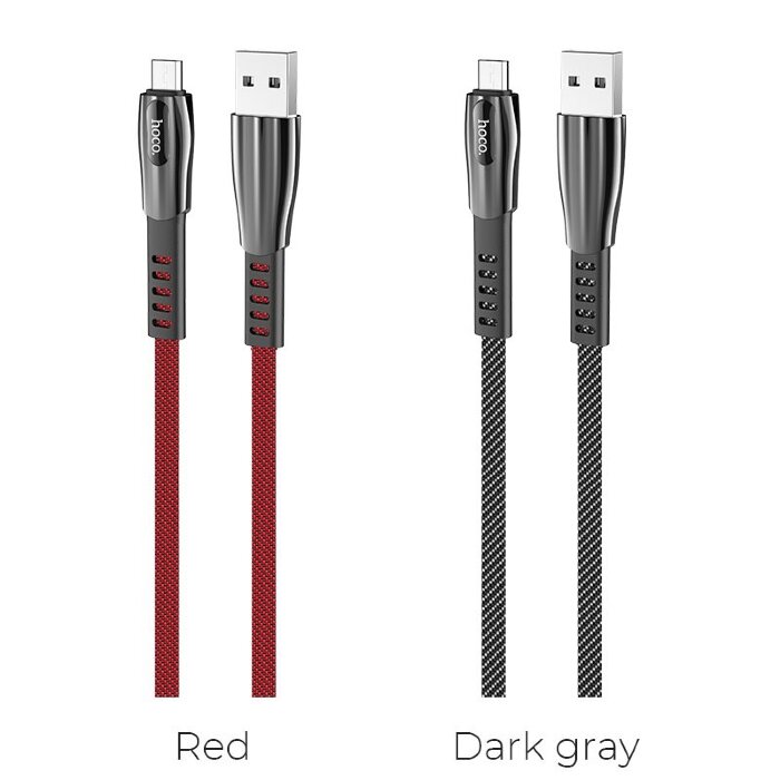 Кабель hoco U70 Splendor charging data cable for Micro - Red купить оптом купить оптом