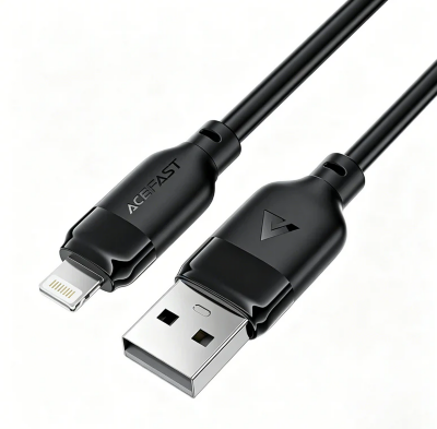 Кабель ACEFAST C16-06 USB-A to Lightning TPU charging data cable 2M - Black