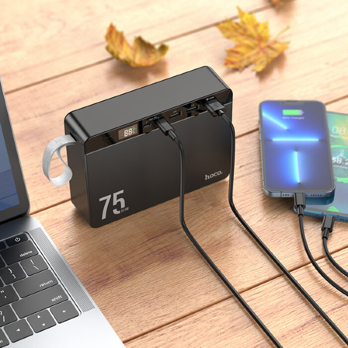 Power Bank Hoco J94 Overlord 22.5W fully compatible (75000mAh) - Black купить оптом купить оптом