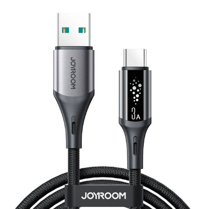 Кабель JoyRoom S-A60 StarTalk Series 3A Fast Charging Data Cable (USB-A to Type-C) 1.2m-Black купить оптом купить оптом