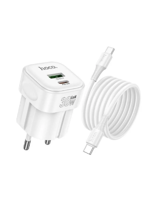 Зарядное устройство HOCO C167A Surpass PD30W+QC3.0 Charger Set(Type-C toType-c) - White купить оптом купить оптом