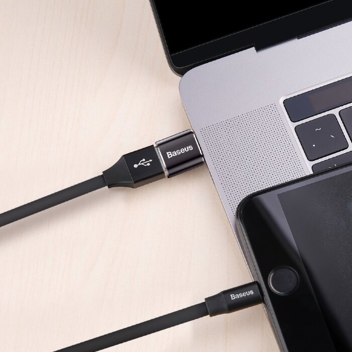 Переходник Baseus USB Female To Type-C Male Adapter Converter (CATOTG-01) - Черный купить оптом купить оптом