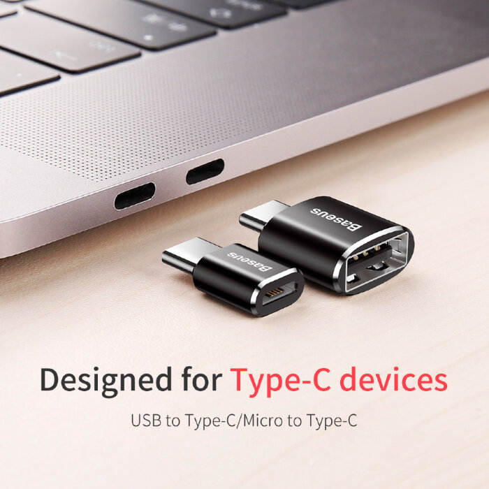 Переходник Baseus USB Female To Type-C Male Adapter Converter (CATOTG-01) - Черный купить оптом купить оптом