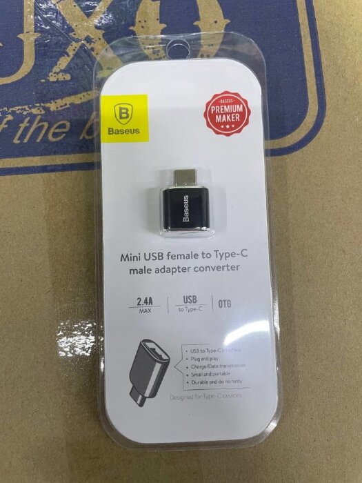 Переходник Baseus USB Female To Type-C Male Adapter Converter (CATOTG-01) - Черный купить оптом купить оптом