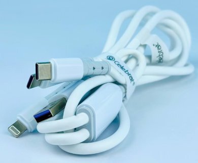 Кабель Celebrat HB-09 3-in-1 Fast Charging Cable 66w - White купить оптом купить оптом
