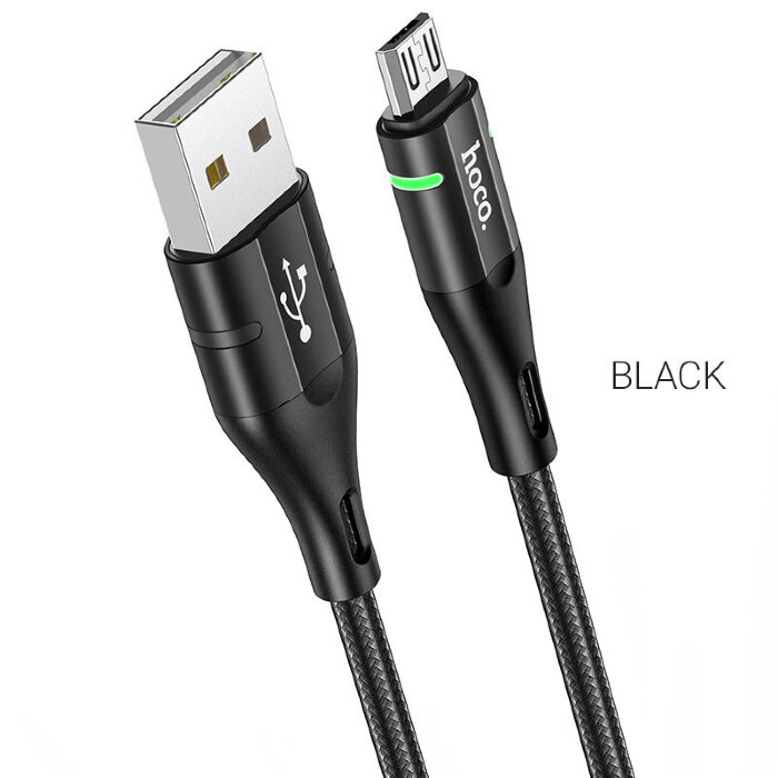 Кабель hoco U93 Shadow charging data cable for Micro - Black