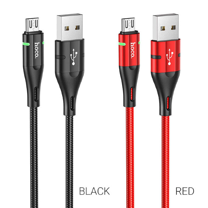 Кабель hoco U93 Shadow charging data cable for Micro - Black