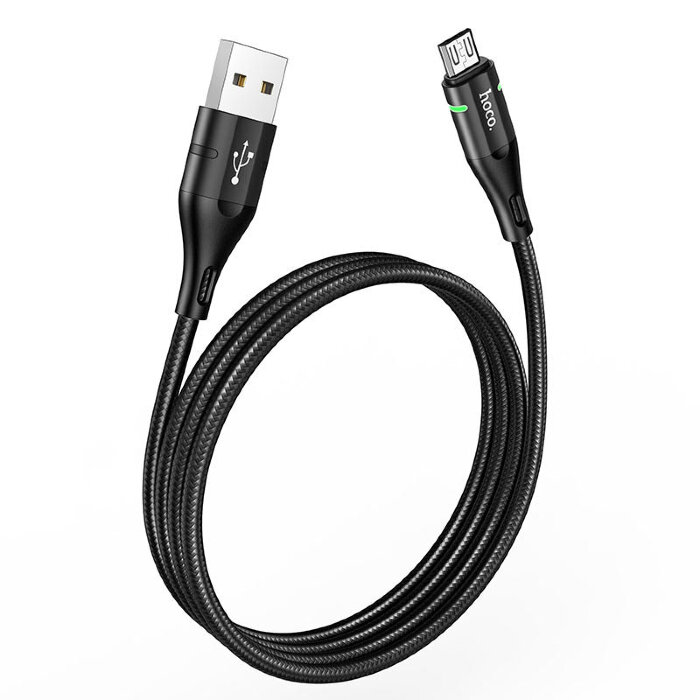 Кабель hoco U93 Shadow charging data cable for Micro - Black
