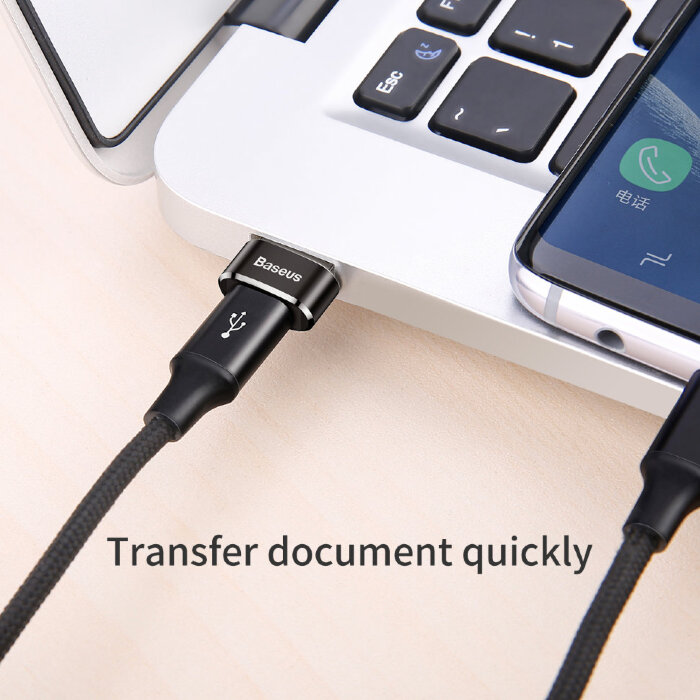 Переходник Baseus USB Male To Type-C Female Adapter Converter (CAAOTG-01) - Черный купить оптом купить оптом
