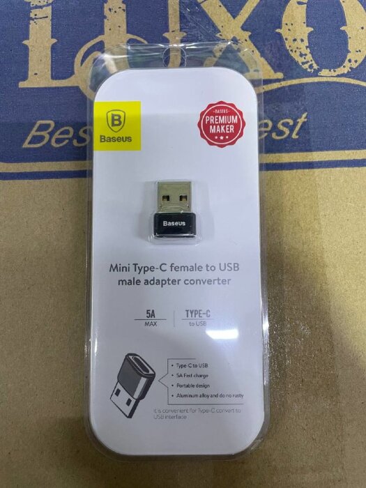 Переходник Baseus USB Male To Type-C Female Adapter Converter (CAAOTG-01) - Черный купить оптом купить оптом
