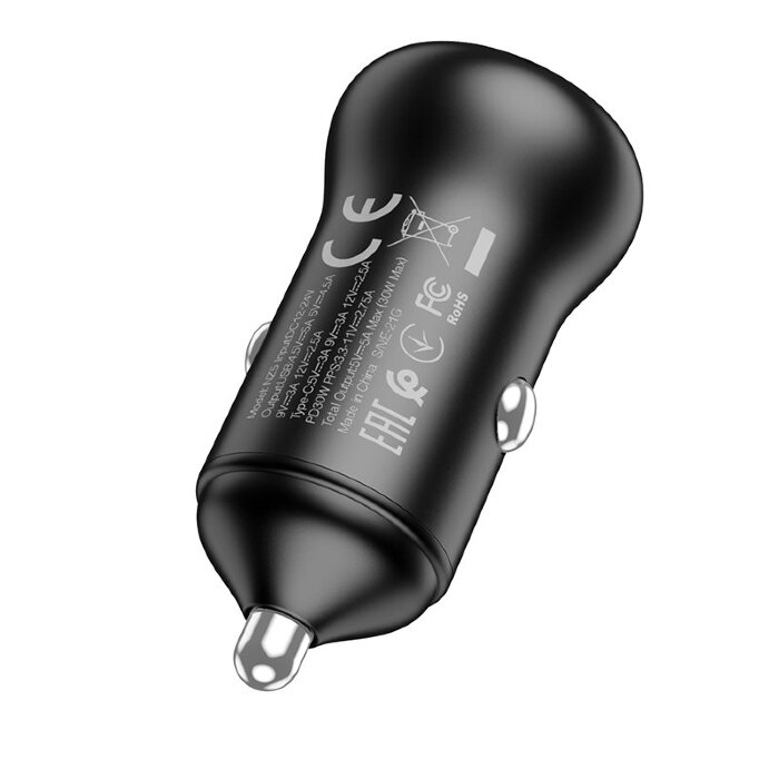 Автомобильное ЗУ hoco NZ5 Smooth road PD30W+QC3.0 car charger - Black купить оптом купить оптом
